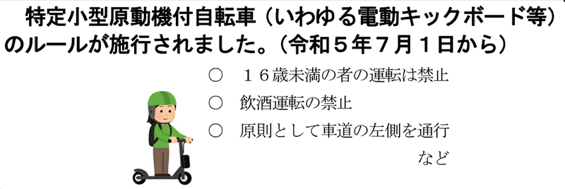 特定小型原動機付自転車について